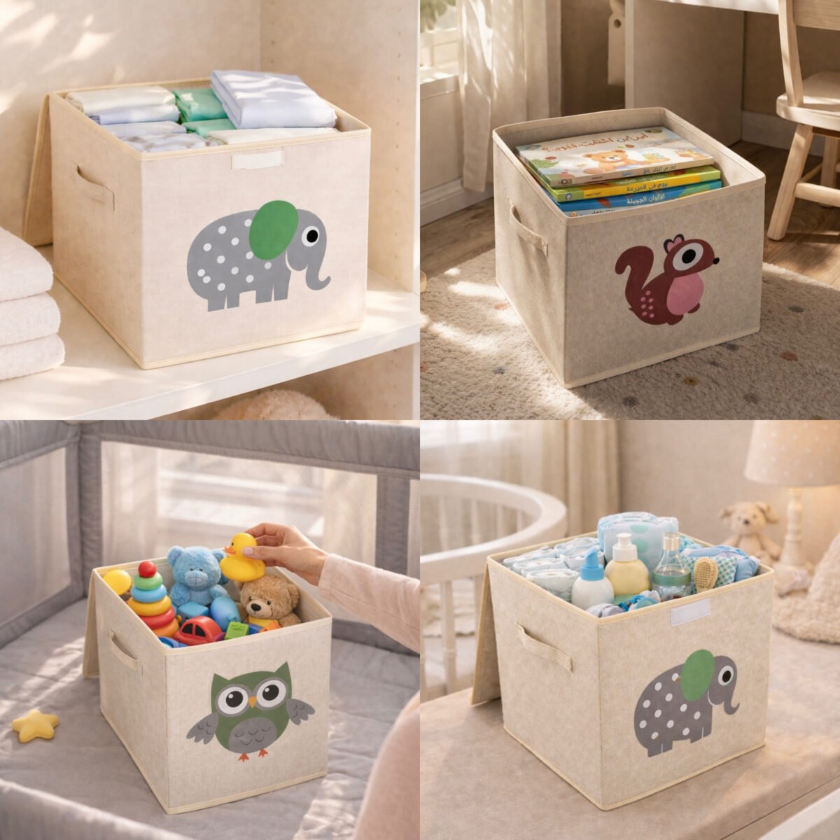 Linen Beige Storage Box -1PC - Image 3