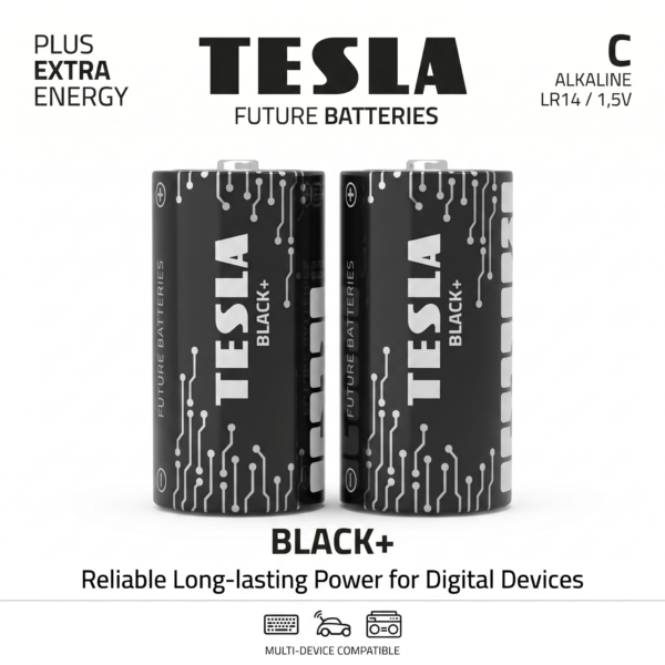 TESLA BLACK+ C Batteries - 2pcs