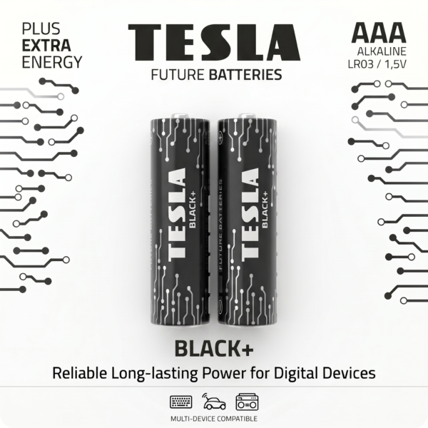 TESLA BLACK+ AAA Batteries - 2pcs