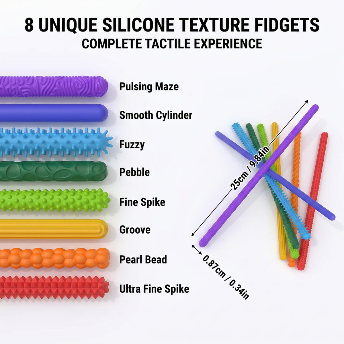 Sensory Stick Toys - 8PCS - Image 3